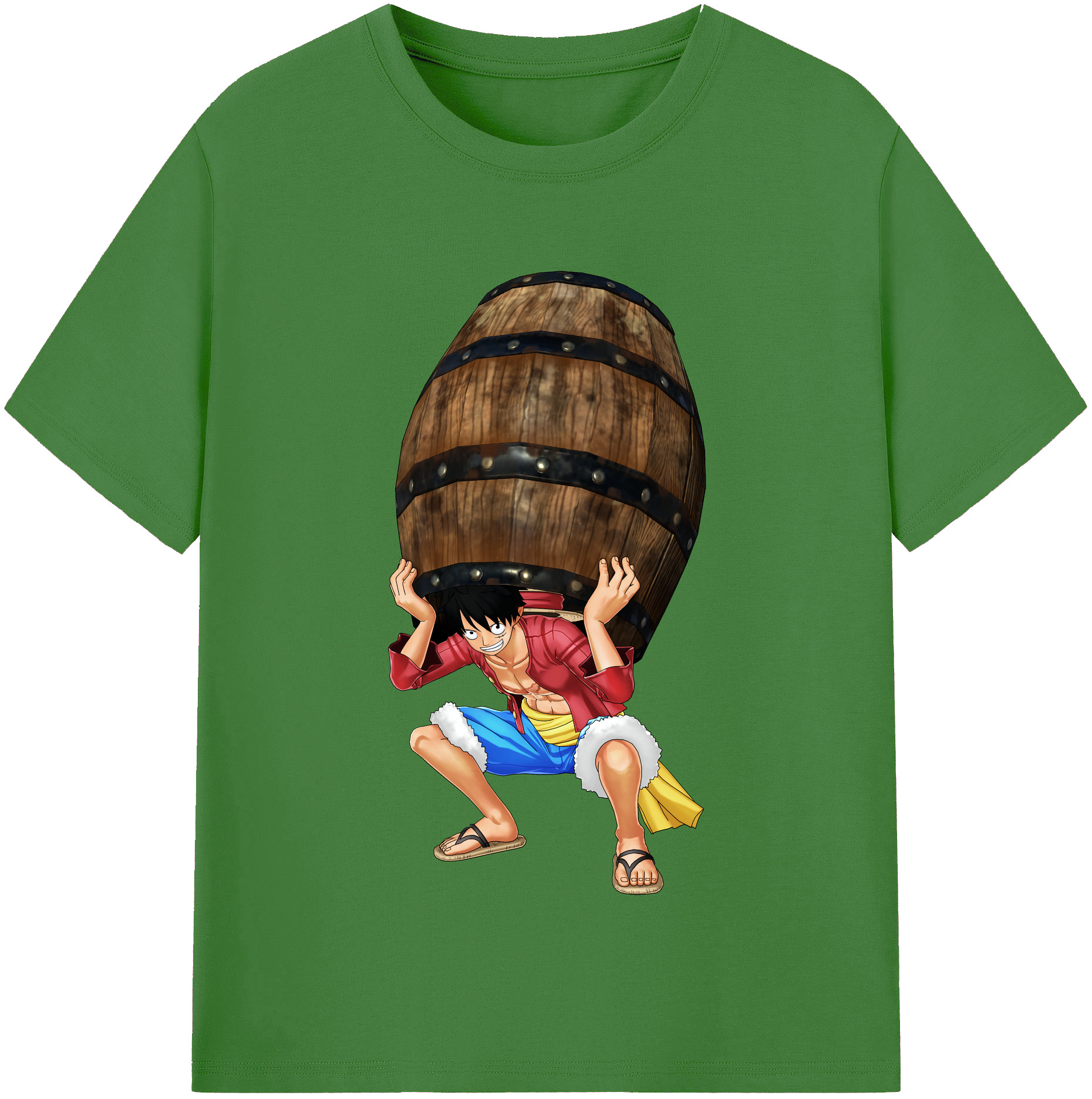 ワンピース モンキー・D・ルフィ ONE PIECE Monkey D. Luffy レディースカジュアルプリントTシャツ（綿100％）